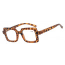 Reading glasses Amsterdam brown + dark grey displa